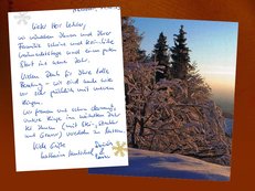 Dankeskarte von glücklichen Trauringkunden