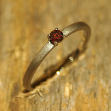 Verlobungsring Solitaire DL1570b Weißgold 585/- mit Brillant 0,10 carat Red Cherry