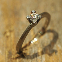 Verlobungsring Solitaire DL1398 Weißgold 585/- mit Brillant 0,15 carat top wesselton si